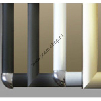Защелкивающиеся рамки (профиль: серебро матовое, черный матовый с закругленным углом; черный матовый, золото матовое прямой угол)